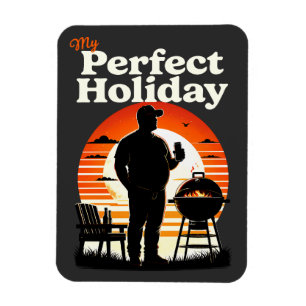 Retro meinen perfekten Holiday Light Text Flex Magnet