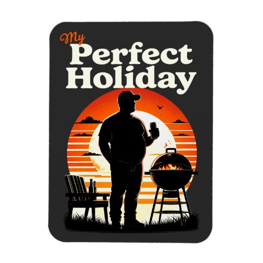 Retro meinen perfekten Holiday Light Text Flex Magnet (Vertikal)