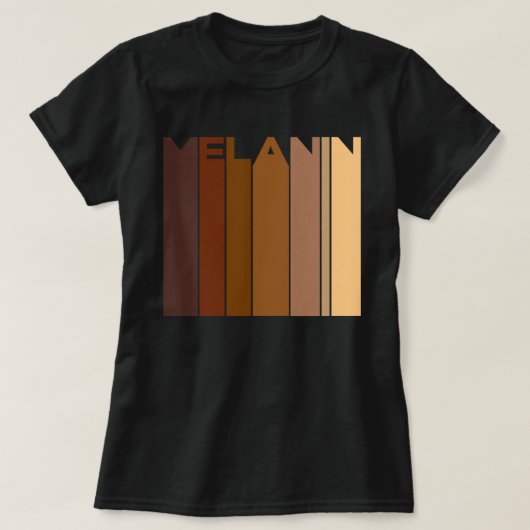 Retro Melanin Black History Monat T-Shirt (Design vorne)