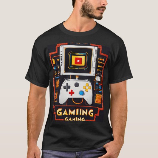 "Retro Melt: 16-Bit Gaming Controller T - Shirt" T-Shirt (Vorderseite)