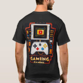 "Retro Melt: 16-Bit Gaming Controller T - Shirt" T-Shirt (Rückseite)