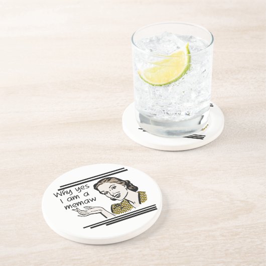 Retro Memaw T - Shirts und Geschenke Getränkeuntersetzer (Seite)