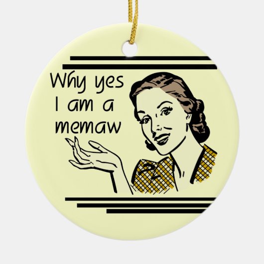 Retro Memaw T - Shirts und Geschenke Keramik Ornament (Vorne)