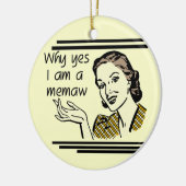 Retro Memaw T - Shirts und Geschenke Keramik Ornament (Links)