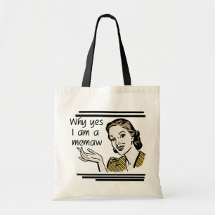 Retro Memaw T-Shirts und Geschenke Tragetasche