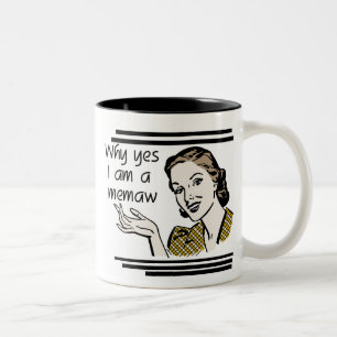 Retro Memaw T - Shirts und Geschenke Zweifarbige Tasse