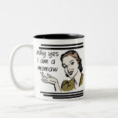 Retro Memaw T - Shirts und Geschenke Zweifarbige Tasse (Links)