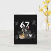 Retro Meme 67 Six Seven 6 7 Cat Ramen Japanese Kaw Karte (Gelbe Blume)