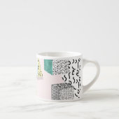 Retro Memphis: 80er-90s Hipster Pattern. Espressotasse (Rechts)