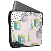 Retro Memphis: 80er-90s Hipster Pattern. Laptopschutzhülle (Vorne Rechts)