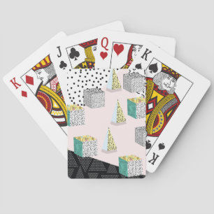 Retro Memphis: 80er-90s Hipster Pattern. Spielkarten