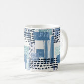 Retro Memphis Doodle Nahtloses Muster Kaffeetasse (VorderseiteRechts)