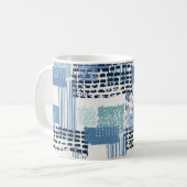 Retro Memphis Doodle Nahtloses Muster Kaffeetasse (Vorderseite Links)