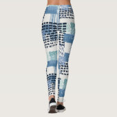 Retro Memphis Doodle Nahtloses Muster Leggings (Rückseite)