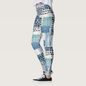 Retro Memphis Doodle Nahtloses Muster Leggings (Links)