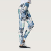 Retro Memphis Doodle Nahtloses Muster Leggings (Rechts)