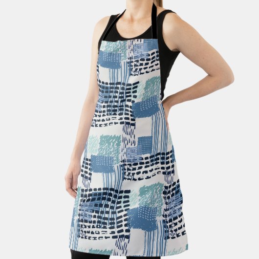 Retro Memphis Doodle Nahtloses Muster Schürze (InSitu)