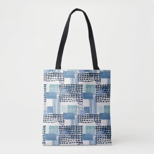 Retro Memphis Doodle Nahtloses Muster Tasche (Vorderseite)