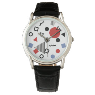 Retro Memphis-Entwurfs-Muster Armbanduhr