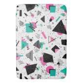 Retro Memphis Geometric Pattern Badematte (Vorderseite Vertikal)