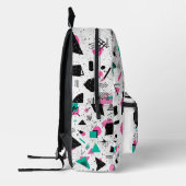 Retro Memphis Geometric Pattern Bedruckter Rucksack (Links)