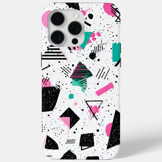 Retro Memphis Geometric Pattern Case-Mate iPhone Hülle (Rückseite)