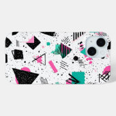 Retro Memphis Geometric Pattern Case-Mate iPhone Hülle (Rückseite (Horizontal))