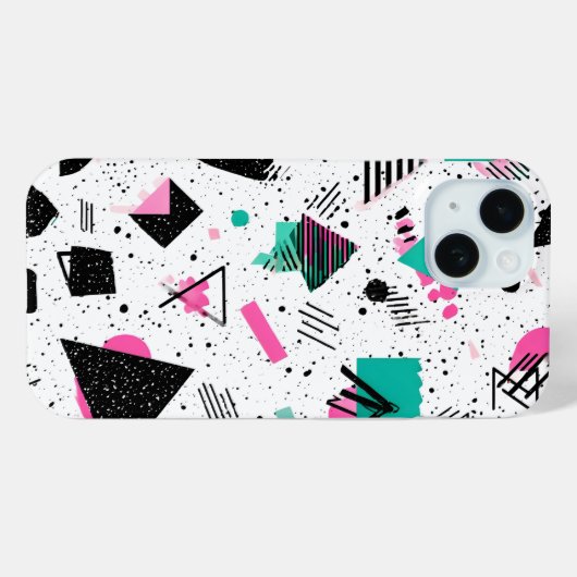 Retro Memphis Geometric Pattern Case-Mate iPhone Hülle (Rückseite (Horizontal))