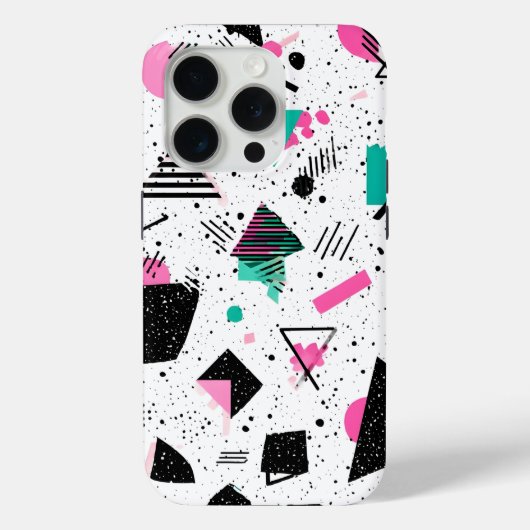 Retro Memphis Geometric Pattern Case-Mate iPhone Hülle (Rückseite)