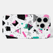 Retro Memphis Geometric Pattern Case-Mate iPhone Hülle (Rückseite (Horizontal))