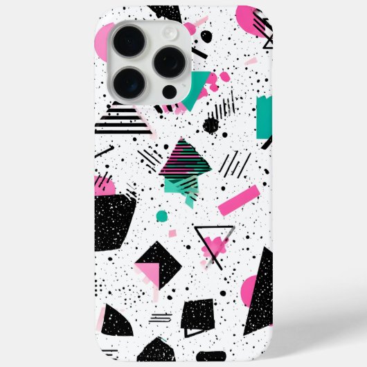Retro Memphis Geometric Pattern Case-Mate iPhone Hülle (Rückseite)