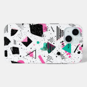 Retro Memphis Geometric Pattern Case-Mate iPhone Hülle (Rückseite (Horizontal))