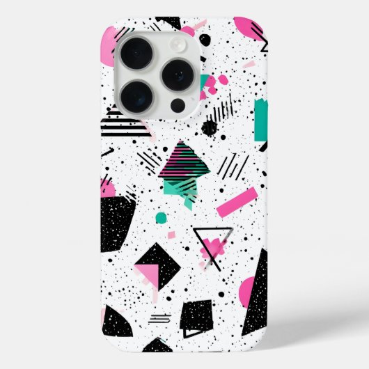 Retro Memphis Geometric Pattern Case-Mate iPhone Hülle (Rückseite)