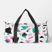 Retro Memphis Geometric Pattern Duffle Bag (Vorderseite)