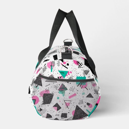 Retro Memphis Geometric Pattern Duffle Bag (Rechts)