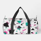 Retro Memphis Geometric Pattern Duffle Bag (Rückseite)
