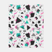 Retro Memphis Geometric Pattern Fleecedecke (Vorderseite)