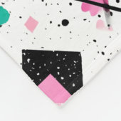 Retro Memphis Geometric Pattern Fleecedecke (Ecke)