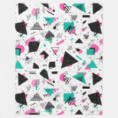 Retro Memphis Geometric Pattern Fleecedecke (Vorderseite)
