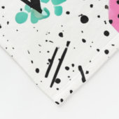 Retro Memphis Geometric Pattern Fleecedecke (Ecke)