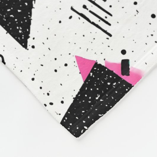 Retro Memphis Geometric Pattern Fleecedecke (Ecke)