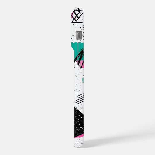 Retro Memphis Geometric Pattern iPhone Hülle (Linke Seite)