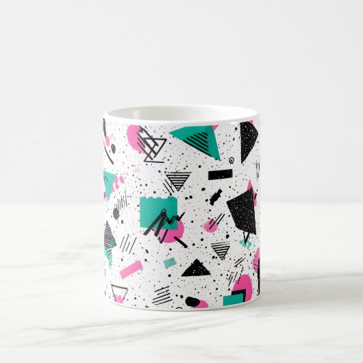 Retro Memphis Geometric Pattern Kaffeetasse (Mittel)