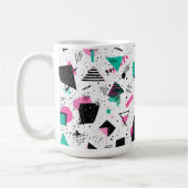 Retro Memphis Geometric Pattern Kaffeetasse (Links)
