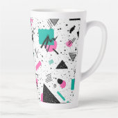 Retro Memphis Geometric Pattern Milchtasse (Rechts)