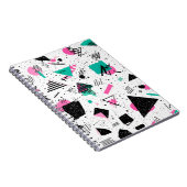 Retro Memphis Geometric Pattern Notizblock (Rechte Seite)