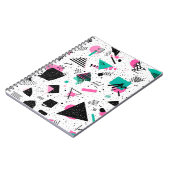 Retro Memphis Geometric Pattern Notizblock (Linke Seite)