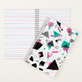 Retro Memphis Geometric Pattern Notizblock (Innen)
