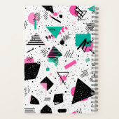 Retro Memphis Geometric Pattern Notizblock (Rückseite)
