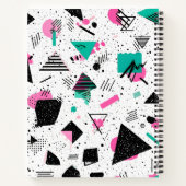 Retro Memphis Geometric Pattern Notizblock (Rückseite)